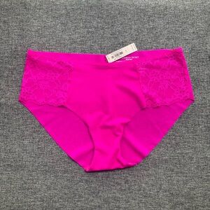 NWT Victoria’s Secret No Show Lace Hiphugger Panty Bali Orchid Pink Large